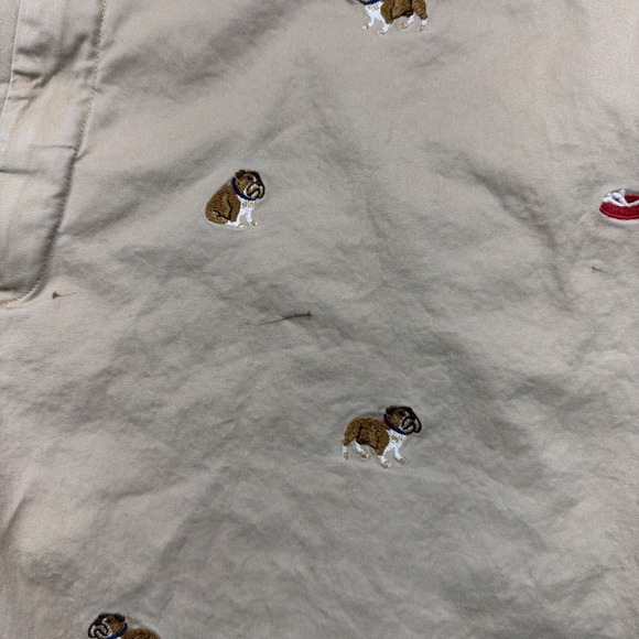 Polo Ralph Lauren Bull Dog Chino Shorts All Over Embroidery 9" Inseam Mens 42 - Picture 2 of 9